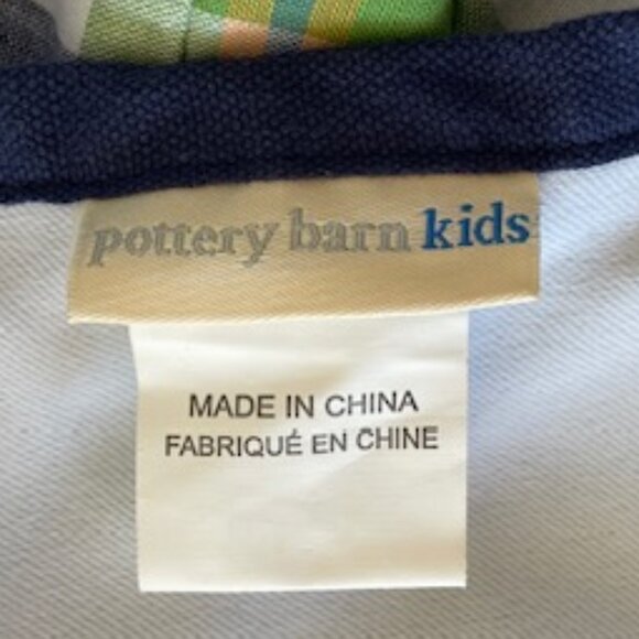 POTTERY BARN KIDS Blue Madras Plaid Patchwork Blackout Curtain Panel (1) - Picture 11 of 16